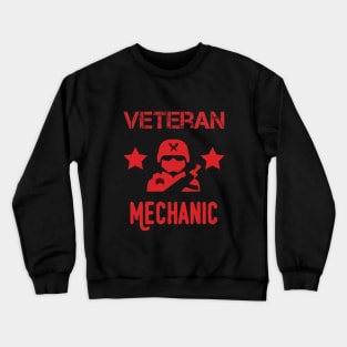 Veteran Mechanic Red Army Crewneck Sweatshirt